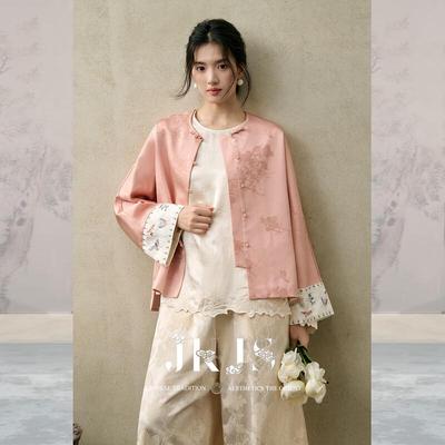 New Chinese Style Rayon Jacquard Embroidered Jacket