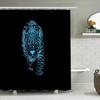 Tiger Shower Curtain Wild Animal Forest Decor Bathroom Set Nature Jungle Theme Home Decor Artistic Print Waterproof Fabric