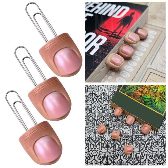 

3 шт. креативные скрепки для бумаги на Хэллоуин, забавные 3D дизайны, жуткие закладки на палец, ужасы, украшения на Хэллоуин