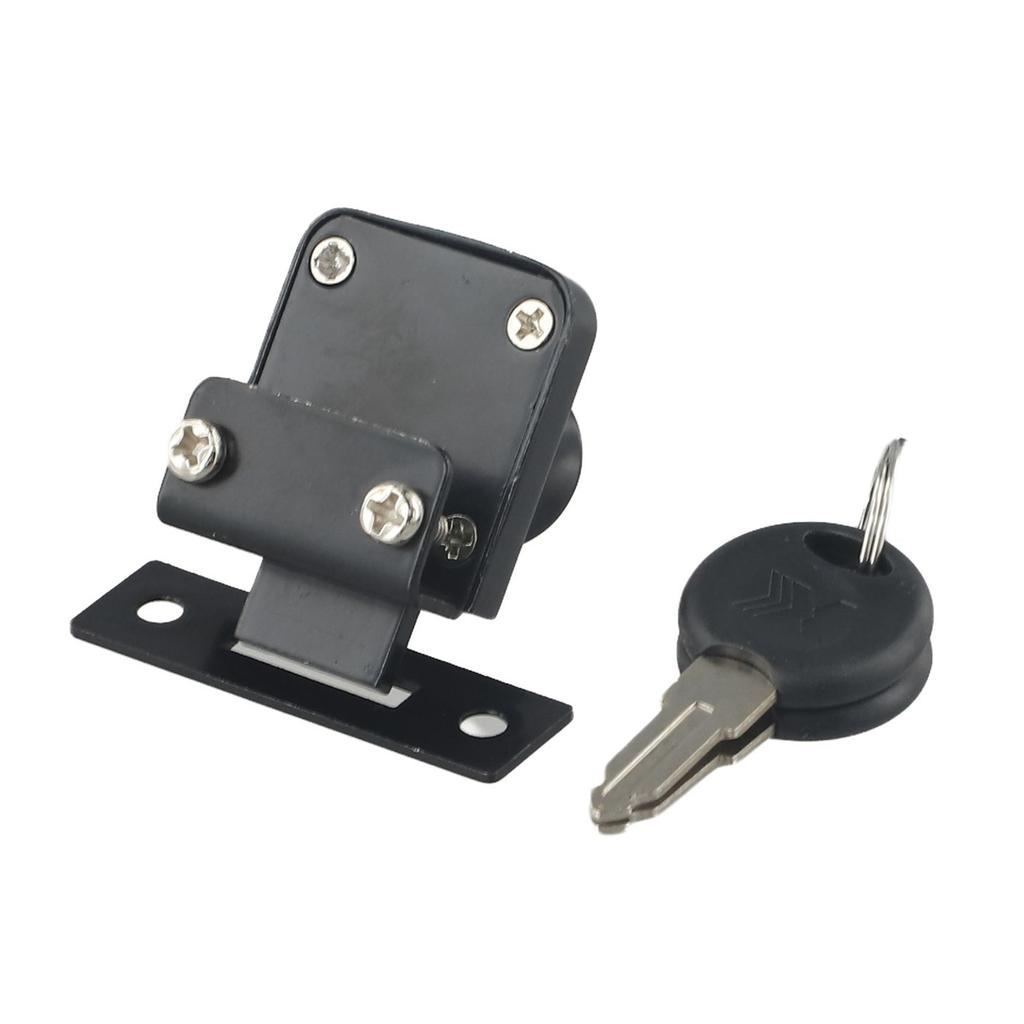 Showcase Cabinet Lock Replacement Sliding Door Spare Parts 2x Key Accessories Black Cabinet Display Glass Door