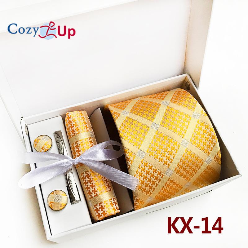 

Комплект Cosy Up из 6 предметов, мужские галстуки с узором пейсли, включая галстук, квадратный шарф, манжеты, зажим для галстука, подарочная коробка