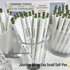 Jasmine White Tea Quick-Dry Gel Pen, Smooth Carbon ST Tip, Push-Type for Exams