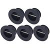 5 Stück Surf Leash Plug Ersatz Runder Board Cup Plug für Surfboard Longboard Schwarz