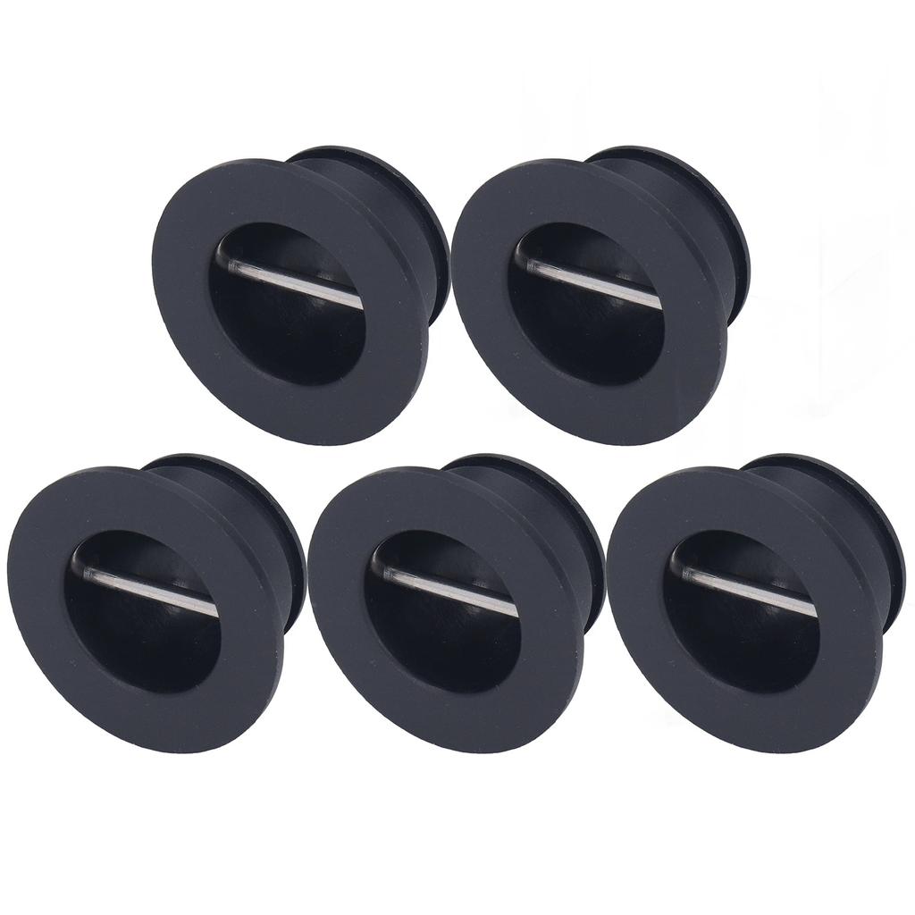 5 Stück Surf Leash Plug Ersatz Runder Board Cup Plug für Surfboard Longboard Schwarz