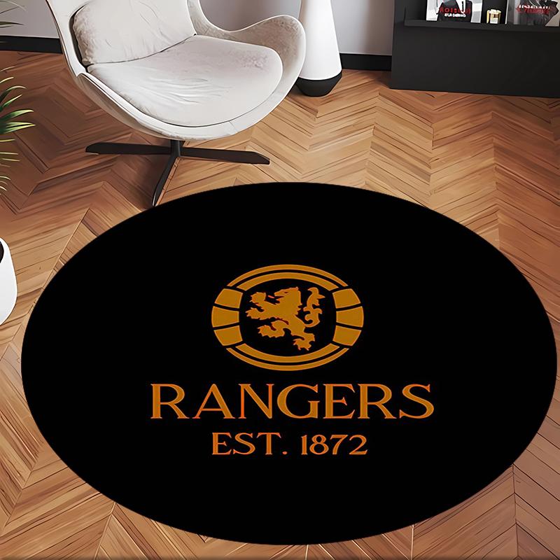 Rangers Fc (19) Round Office Rug Decorative Floor Rug for Office Bedroom Living Room and Home Space