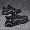 Men's shoes mesh breathable spring fly-woven lace-up running shoes hollow soft-soled coconut sneakers