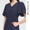 ELLASSAY Summer V-Neck A-Line Midi Dress