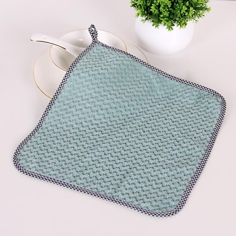 

Суперабсорбирующие кухонные полотенца из микрофибры - Нелипкие, Жироотталкивающие, Многоразовые салфетки для уборки 6PCS зелёный