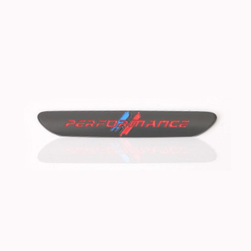 BBKY7 1Pcs Metal Performance Car Side Fender Rear Trunk Emblem Badge Sticker Decals for BMW M 1 3 4 5 6 7 Car Decorations Stlying
