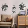 Metal Wall Art 3 Piece Set Ivy Pattern Hanging Planter Indoor Outdoor Home Decor Gift