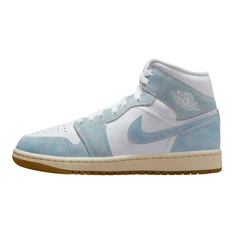 Air Jordan 1 Mid WMNS Denim Gum women mid-top retro basketball shoes white/blue HQ2005-100 40