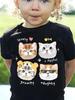 2025 Girl Clothes 3D Print Cute Cat Crew Neck Short Sleeves Graphic T Shirts Summer Streetwear Fashions T-Shirts for Children