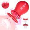 Saugvibrator für Frauen, doppelte Zunge, Lecken, Kneten, Rose, Schaukelspielzeug, hautfreundliche Berührung, Klitoris-Nippel, Analvibratoren, Sauger, Klitoris-Stimulator