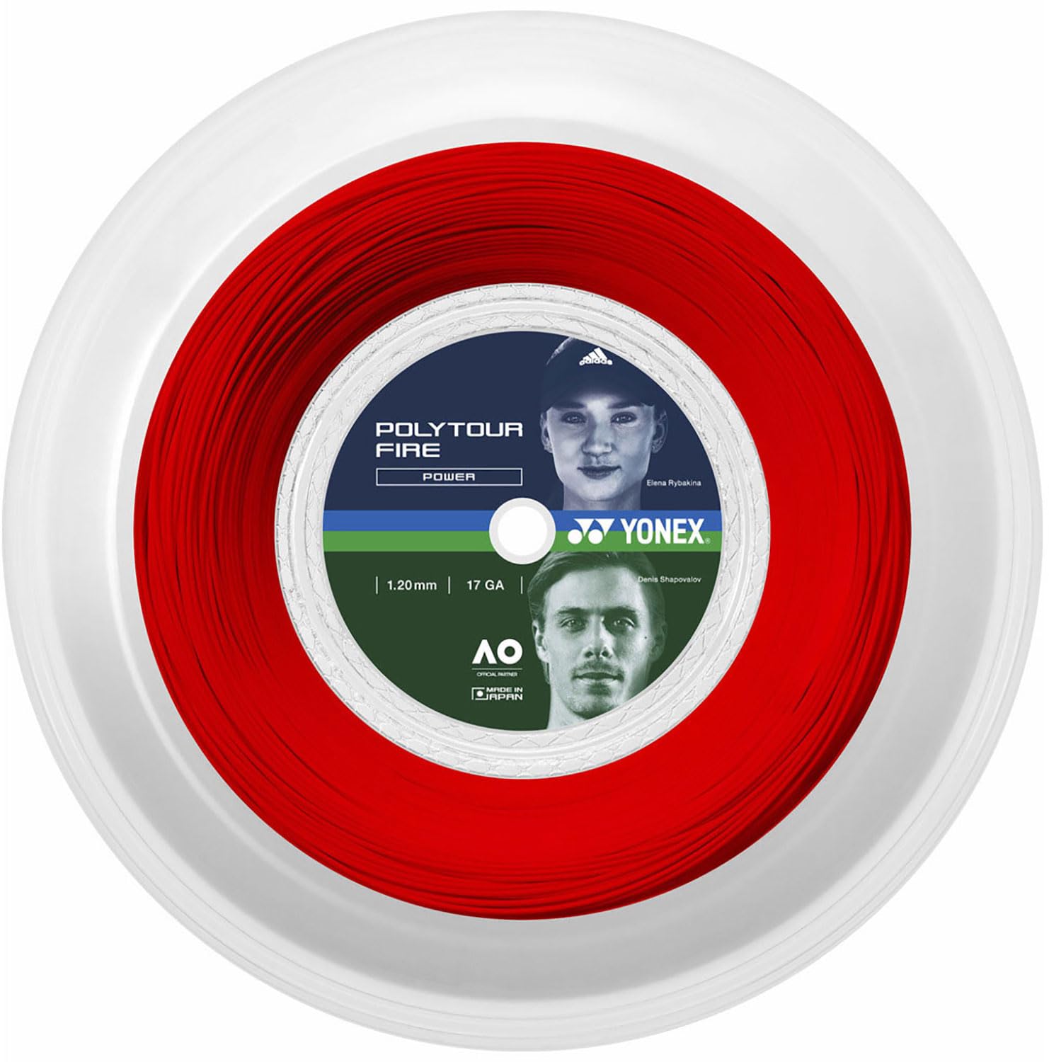 YONEX Poly Tour Fire 120 200m PTF120R2 tennis string red