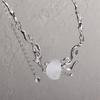Y2K Zinc Zinc Alloy Transparent Pendant Jellyfish Stud Earrings Korean Style Choker Women Crystal Necklace