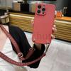 Retro-Tragegurt-Hülle für iPhone 17 16 14 13 12 Mini 11 X XS Plus 15 Pro Max 15P Schulter-Crossbody-Lanyard Hals Weiche Silikonabdeckung
