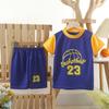 Children's Basketball Jersey Set Boys Girls Dry Fit Mesh Summer Sports Wear Short Sleeve Kids Clothing Athletic Outfit