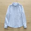 Casual simple Oxford spinning shirt 1116 spring and autumn new Korean version loose striped bottoming shirt women's top, trendy