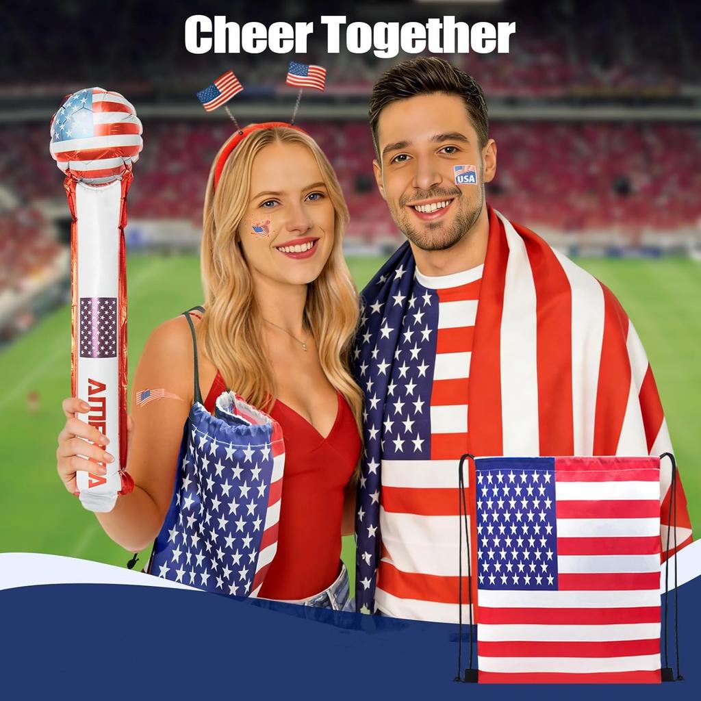 2026 World Cup Fan Kit Flags - 11-Pack Match Props - Party Poster Decorations