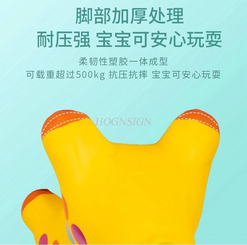 Haha Ball Jump Horse Children'S Jump Deer Baby Inflatable Horse Outdoor Toys Enlarged Thickened Mount Net Red Green Horse