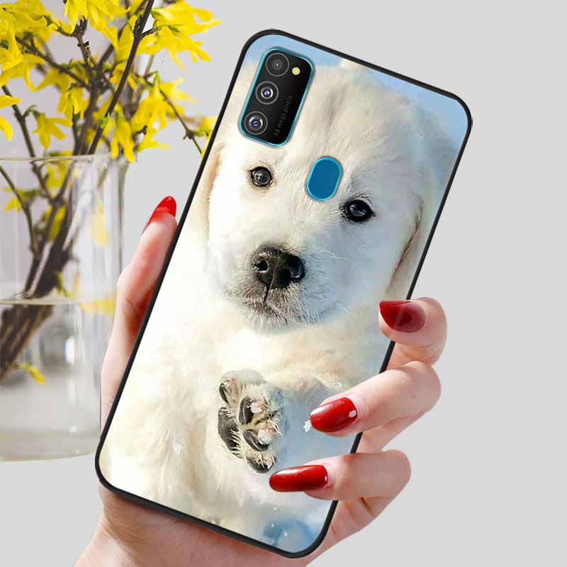 Funda para Samsung Galaxy M21 Funda Trasera de Silicona TPU Suave para Fundas de Teléfono Galaxy A21S M30S M31 M 21 M21S M31S Carcasas Negras Coques