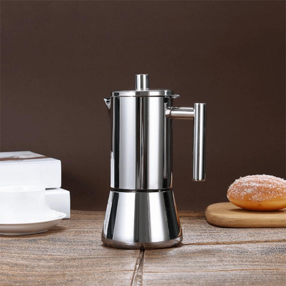 Stainless Steel Mocha Pot Antioxidant Espresso Percolator Italian Coffee Pot  Induction Cooker