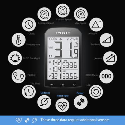 CYCPLUS M1 GPS Fahrradcomputer Fahrradzubehör Fahrradtacho BLE 5.0 ANT+ Zyklus Ciclismo Kilometerzähler zum Fahren