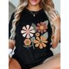 Women's Vintage Floral Print T-Shirt Pink Orange Beige White Gray Black Retro Soft All-Season Comfort Fit Versatile Casual Formal Durable Fashion Top