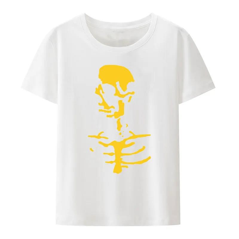 Flame Skull Head Punk Print TShirt Women And Unisex The Offspring Band Hiphop Streetwear Fashion Cool Camisetas Plus Size Tops