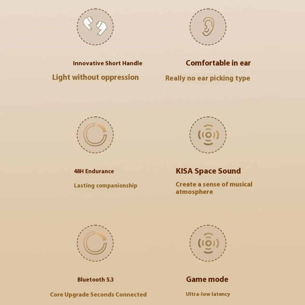 Touch Control Wireless Headset Low Latency Noise Reduction Bluetooth Headphone Mini Size HD Call Bluetooth Earbuds