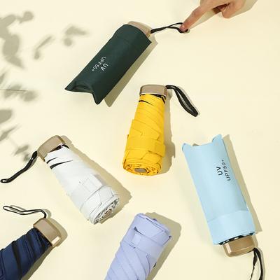 Mini slnečník malý vreckový dáždnik Cestovný dáždnik vinylový skladací dáždnik UV ochrana Slnečník vreckový slnečník kapsula