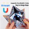 Cubo Mágico Magnético Cambiable Geométrico 3D Divertido Anti Estrés Cubo Rompecabezas de Mano Flip Juguetes Creativos para Niños Adultos Ansiedad Fidget