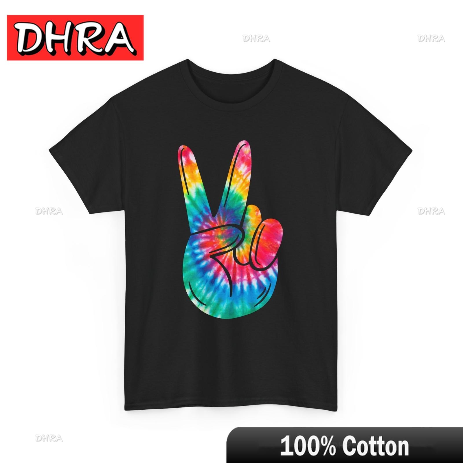 

Peace Sign Hand Shirt Hippie Lovers Hippie 60s Women Unisex Tie Dye Shirt Minimalist Aesthetic Trendy Shirt Couples Harajuku Bold 4XL