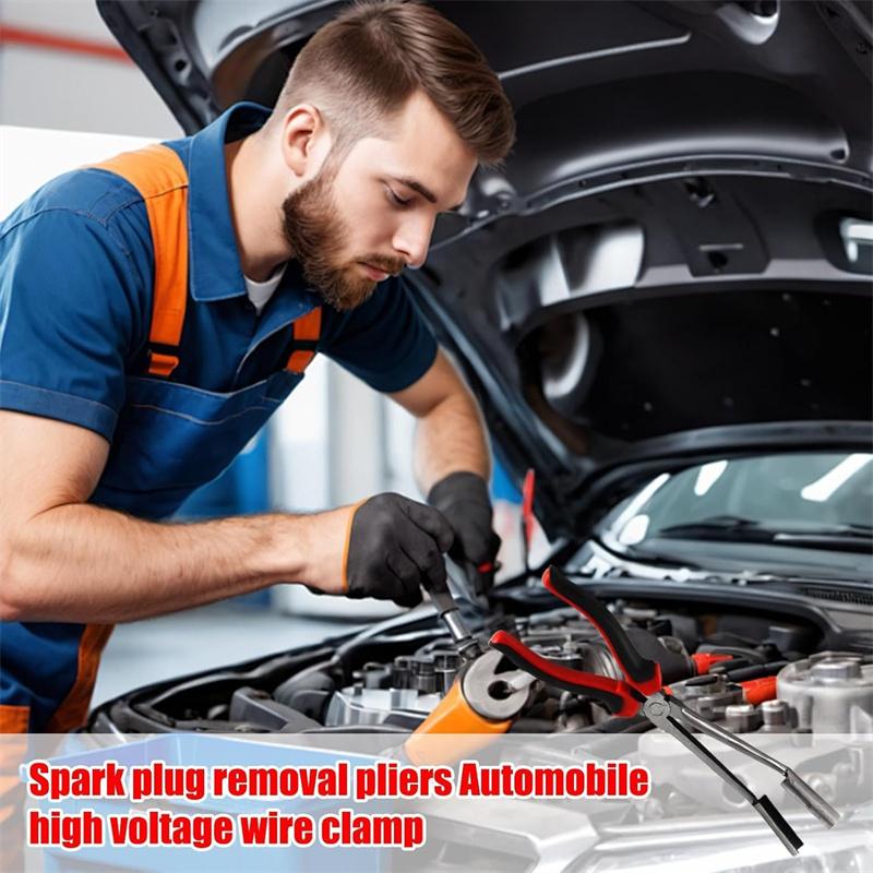 

Car Spark Plug Wire Removal Pliers Tool High Voltage Cylinder Cable Removal Clamp Tool Spark Plug Boot Removal Hand Tools