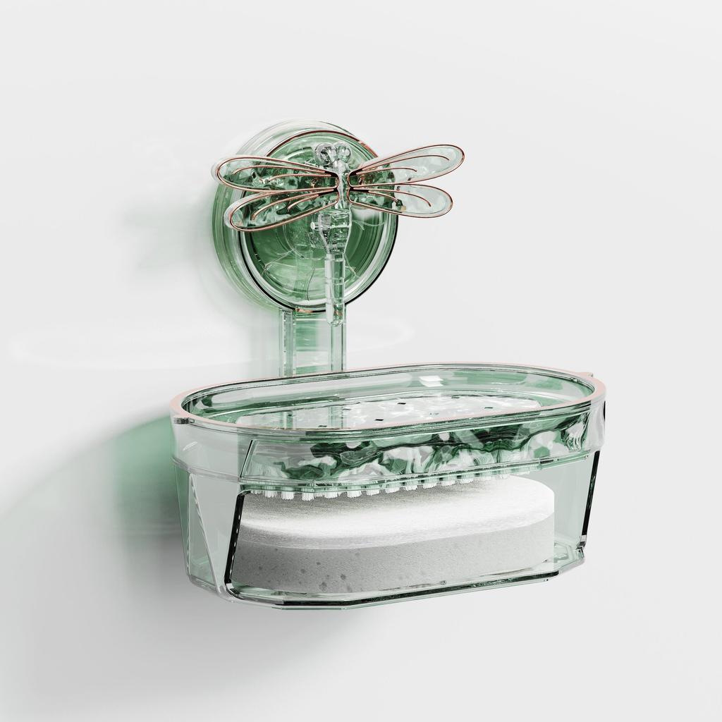 Dragonfly Suction Cup Wall-mounted Hole-free Multifunctional Soap Box