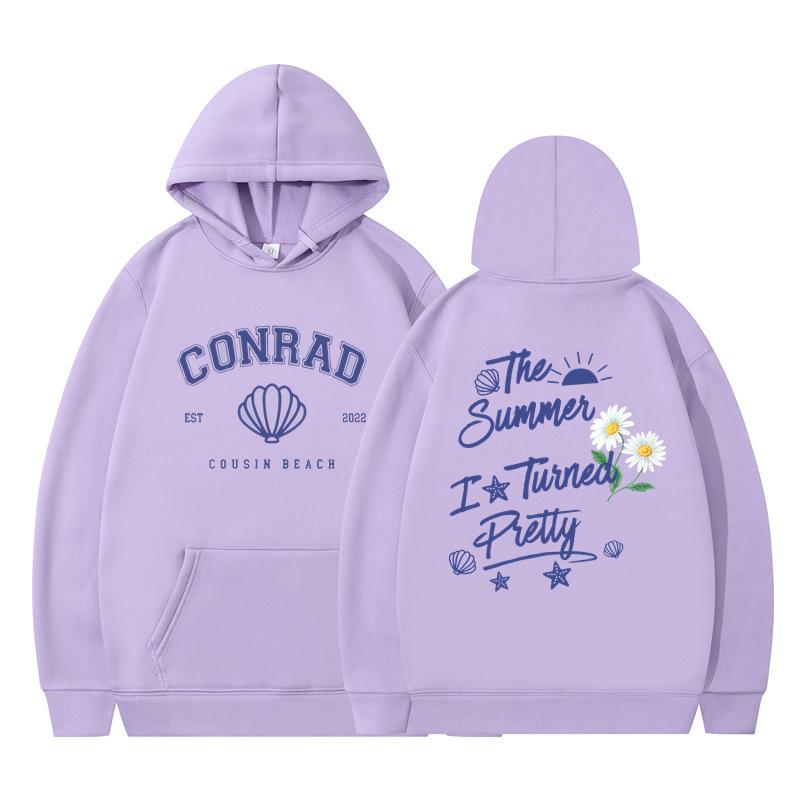 The Summer I Turned Pretty Printed Loose Hooded Sweater Hoodie