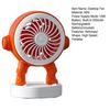 Astronaut Desk Fan 500mAh USB Rechargeable Summer Cooling Fan Quiet Portable Office Bedroom