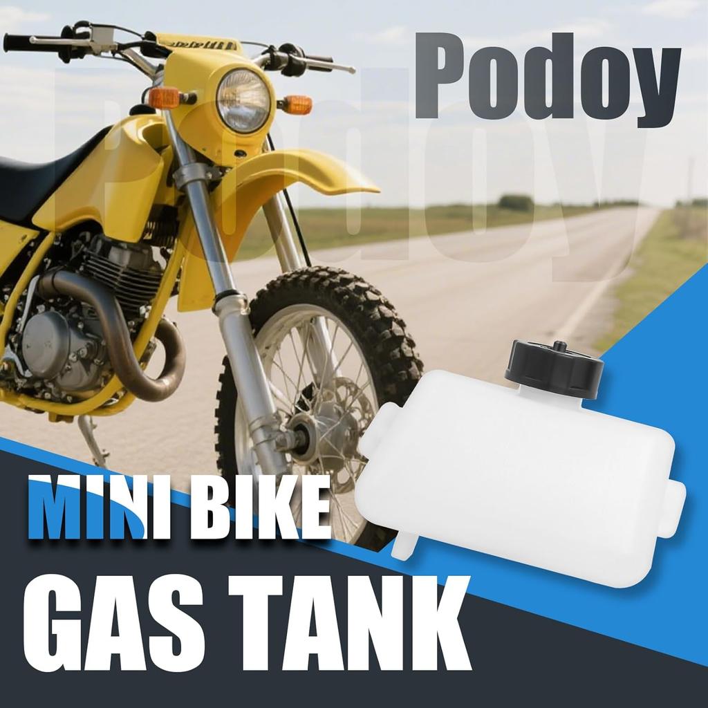 Podoy Mini Bike Gas Tank For Quad Dirt Pocket Atv Scooter 2 Stroke 4C 45Cc 47Cc 49Cc Fit 1/4 Fuel Line
