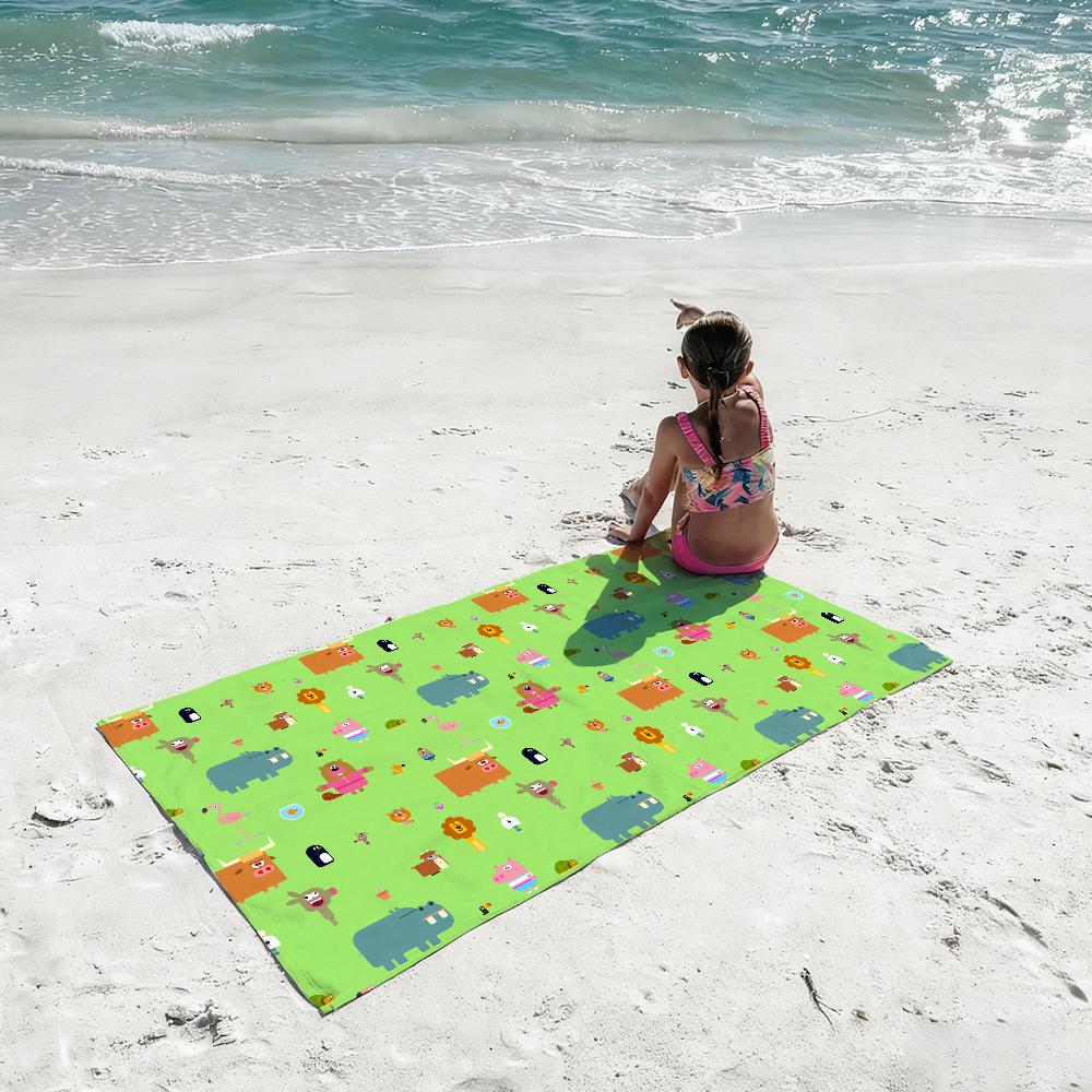Cartoon Cute H-Hey D-Duggee Towel Quick Dry Absorbent Beach Towel for Sports, Fitness, Swimming and Outdoor Activities