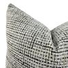 HINYEATEX Contemporary Solid Woven Pillow Case Gray Black Hopsack Decorative Sofa Cushion Cover 45x45cm 1 Piece Pack
