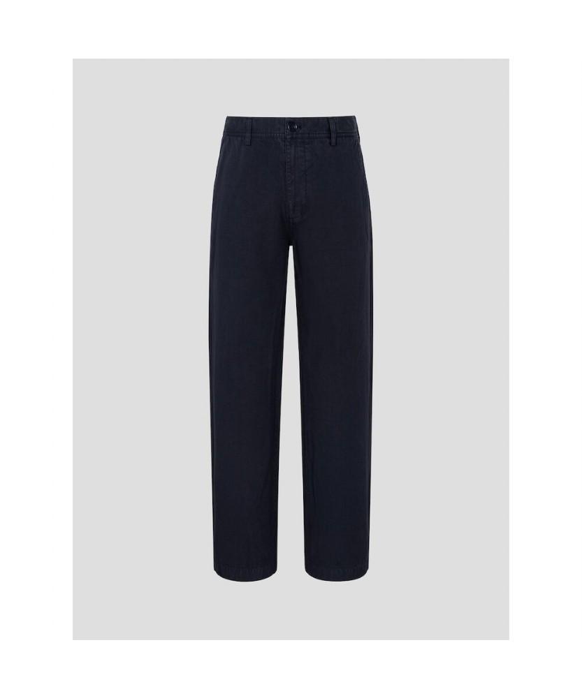 Binpolmen Garment-Dyed Semi-Wide Pants Navy