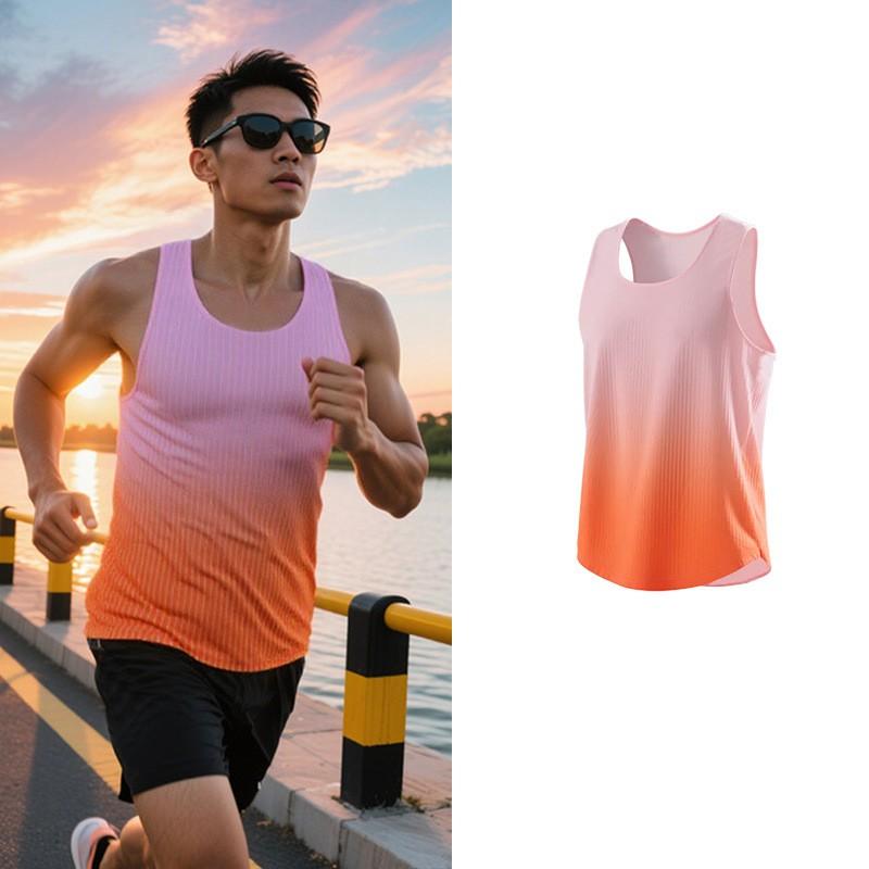 Mens Womens Running Tank Top Quick-Dry Breathable Athletic Vest Marathon Training Sports