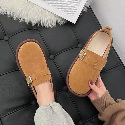 Vielseitige Boken-Schuhe für Studentinnen Frühling und Herbst Neuer Stil Retro Ein-Fuß Weichsohlige Rutschfeste Brotschuhe