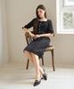 Julie And Kara 25Ss Collar 112 One Fine Day Moir Tweed Dress Black