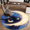 1pc Anime Design Round Carpet Office Chair Mat, Non Slip Rug for Home Decor, Living Room, Bedroom, Game Room, All Seasons