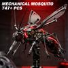 MOC Motorized Mechanical Mosquito Building Blocks LED Creative Simulated Insect Model Bricks Toys Decor Ornaments for Kids Gifts
