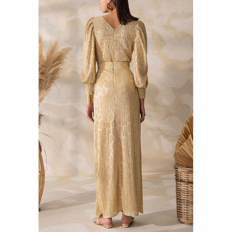 

Women s Sexy V-neck Slit Dress Two-piece Set Banquet Evening Dress Sexy V-neck Evening Dress Skirt XXL