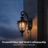 Weatherproof Outdoor Wall Sconce with Glass Shade Farmhouse Lantern