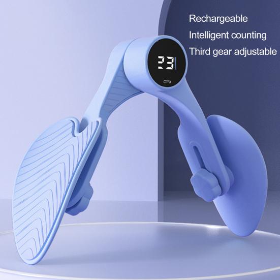 Thigh Master with Counter LCD Display 3 Levels Adjustable Ergonomic Pelvic Floor Muscle Trainer Men Women Inner Thigh Leg Hip Exerciser Toner