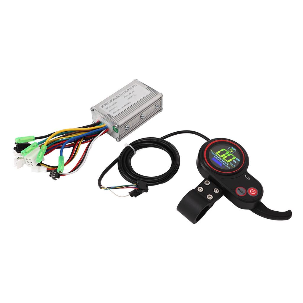 36V 48V 15A Motor Brushless Controller and LCD Display Kit for Electric Bikes Scooters 22.2mm Handlebars